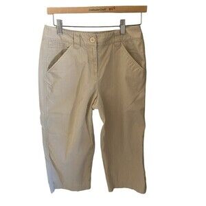 Talbots Khaki Capri Light Weight Pants Sz.4 Petite